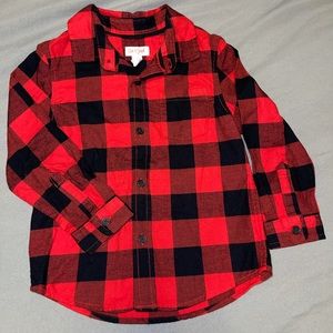 $5/$25 Toddler Boys Red & Black Flannel